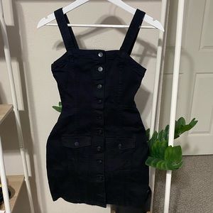 NEW Black jean button down dress